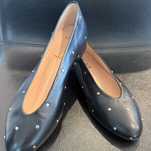 French Sole FS/NY - Kira Flat in Black Leather, Size 6.5 (US)